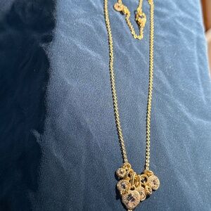 Judith Ripka, 18K gold-clad floating heart Necklace. MAKE AN OFFER!